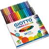 GIOTTO Turbo Color Astuccio da 36 Pennarelli a Punta Fine 2.8mm Colori Intensi