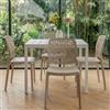 Set 4/6 sedie impilabili in polipropilene design elegante cucina giardino MULAN