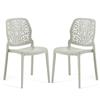 Set 4/6 sedie impilabili in polipropilene design elegante cucina giardino MULAN