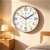da parete silenzioso 8 pollici per bambini numeri con codice colore per
