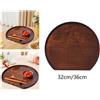 Vassoio in mezza luna per snack insalate e bevande frassino 36x32x1,