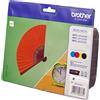 Brother Kit 4 Cartucce Originali Brother LC129XLVALBPDR LC-129XL BK LC-125XL C M Y