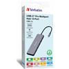 Verbatim CMH-13 USB tipo-C 10000 Mbit/s Argento (VERBATIM USB-C PRO MULTIPORT HU