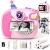 Wootoyz Macchina Fotografica Bambini Istantanea Unicorno Regalo Bambina 3-12