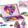 YOGOHEE Set di 42 piastrelle magnetiche da viaggio con glitter da viaggio per bambini