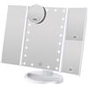 WEILY Specchio Trucco con Luci Trifold dello specchio di trucco illuminato con