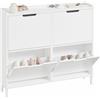 SoBuy Scarpiera slim con 4 ribalte 50x19x100cm per ingresso Scarpiera slim 19cm