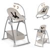 hauck Sit N Relax 3in1 Beige Seggiolone Pappa Evolutivo da 0 Mesi a 15 kg con