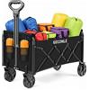 GECONLE Carrello Pieghevole su Ruote 100L 100KG Carrello Trasporto Con Ruote Rimovibili