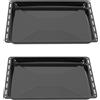 ICQN Set 2 Leccarde Smaltate per Forno 45,5x37,5x3cm Compatibile con Bosch