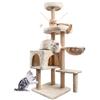 HOMIDEC Tiragraffi per Gatti 145cm Alberi tiragraffi gatto stabile multilivello Alberi