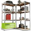 Juskys Set 2 scaffali Easy 160x80x40cm (AxLxP) 640kg di portata 8 ripiani
