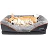 Joyelf Cuccia ortopedica per cani in memory foam con rivestimento rimovibile e