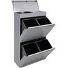 ARREGUI Top CR622 B Pattumiera Differenziata 4 Scomparti 4x17 L (68 L)