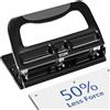 XOOL Perforatrice a 2-3 Fori Capacità 40 Fogli Metallo Resistente Righello Guida