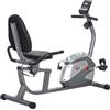 HOMCOM Cyclette da Casa Orizzontale 8 Livelli di Resistenza Grigio Recumbent
