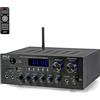 Pyle Amplificatore Audio Stereo Bluetooth 300 Watt Doppio Canale MP3 USB SD AUX