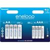 eneloop Batterie Ricaricabili Ni MH 4 AA 2000 mAh 4 AAA 800 mAh Combo Pack 8