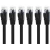 Yauhody Cavo Ethernet Cat 6 1m 6pezzi Piatto Cavo Lan RJ45 Patch di Rete 250MHz