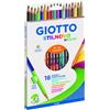 GIOTTO Stilnovo Bicolor Astuccio Da 18 Matite A Pastello Colorate Bicolore 3.3