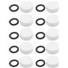10 Set Tappo Dentale Interno Tappi Pvc Bianco Di Plastica Filettati Per Tubi