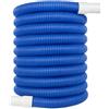 Relaxdays Tubo Flessibile per Piscina, 32 mm, Lungo 10 Metri, e Giardino, plastica, Blu/Bianco