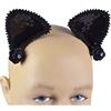 Bristol Novelty Md210 Fermaglio per Capelli con Orecchie di Gatto, da Donna, Colore Nero o Argento, Taglia Unica Halloween
