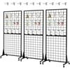 Deyegelea Confezione da 3 espositori a pannello a griglia 60 x 167 cm, resistenti,