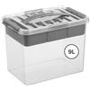 SUNWARE perfectly organised Sunware Q line Scatola Plastica con Coperchio 9L 30x20x22cm Box Portaoggetti