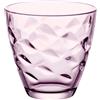 BORMIOLI Rocco Flora Set 6 Bicchieri da Acqua in Vetro di Colore Rosa 26 cl