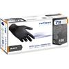 Reflexx R78 Guanti in Nitrile Neri senza Polvere Gr 4 100 Pezzi Nero taglia L