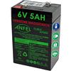 ANFEL Batteria Compatibile Fiamm FG10451 al Piombo 6V 4,5Ah Faston 4,8mm