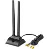 Bingfu Antenna 4G LTE 3G GSM SMA Maschio 6 dBi MIMO Base Magnetica Cavo 2 m per