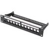‎Digitus DIGITUS Patch Panel Modular - 12 Ports - 10-inch Rack Mount 1U - Keystone Module