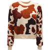 MC2 SAINT BARTH R2231 MAGLIONE DONNA MC2 SAINT BARTH PRINT COW WOMAN ALPACA/WOOL SWEATER
