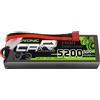 OVONIC 2s Batteria Lipo 5200mAh 50C 7.4V con Connettore T stile Dean per RC Auto