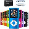 Mymahdi lettore portatile MP3 / MP4, blu scuro con schermo da 1,8 pollici e slot