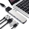 HyperDrive Hub USB C, Adattatore Doppio Tipo C 6 in 2 con USB C da 40 Gbit/s 100W, PD 60W 5 Gbit/s, 2 USB 3.0, Gigabit Ethernet, HDMI 4K, Thunderbolt 3 Dock per MacBook Pro 2020 2019
