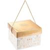 Art From Italy Scatola Panettone Elegante Natale con Cordino 22,5x22,5 cm - AF Italy