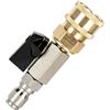 Valvola a per sfera in acciaio per tubo idropulitrice misure 1/4" e 3/8"