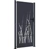 vidaXL Cancello Giardino Antracite 100x175 cm in Acciaio Design Erba cancello