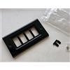 FEB BTICINO MAGIC PLACCA 4 posti - fori compatibile FEB Tocco Laser nero nera
