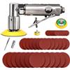 Mini Levigatrice Pneumatica Rotorbitale Set 25mm 50mm 80mm con 36 Dischi