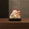 Gatto Portafortuna con Lanterna Giapponese Maneki Neko Augurale per Scrivania