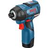 Bosch 0 601 9E0 005 avvitatore a batteria 1/4 3100 Giri/min 110 Nm Nero Blu 12 V