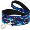 Peter Pan Dog Leash Peter Pan Flying Scene WIDE 1.5"