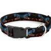 Buckle-Down Designs Plastic Clip Collar Cosmic Space Small 9.5-13"