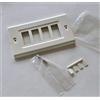 FEB BTICINO MAGIC PLACCA 4 posti - fori compatibile FEB Tocco Laser bianco beige