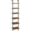 HOOBRO Scaffale a Scala Libreria Contro Parete in Legno a 6 Ripiani Libreria