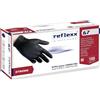 Reflexx R67 Strong Guanti in Nitrile Senza Polvere Tg. M Nero Conf. da 100pz